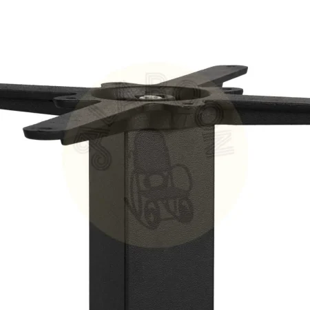 Patas para mesa en hierro negro aptas para tableros cuadrados hasta y redondos hasta 80cm 43x43x72cm - Ixia - 614062IX - foto-secundaria-2