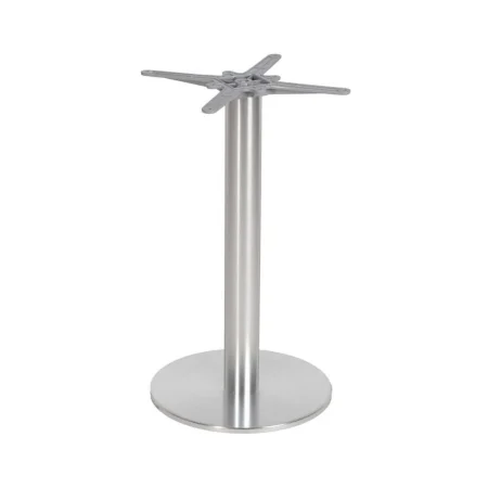 Patas para mesa en aluminio cromo aptas para exterior y para tableros cuadrados y redondos 45x45x72cm - Ixia - 614067IX - foto-blanco