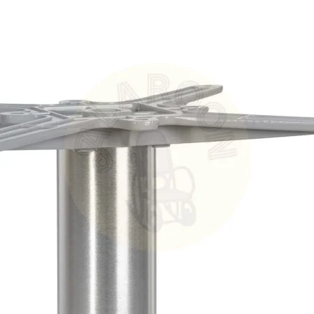 Patas para mesa en aluminio cromo aptas para exterior y para tableros cuadrados y redondos 45x45x72cm - Ixia - 614067IX - foto-secundaria-2