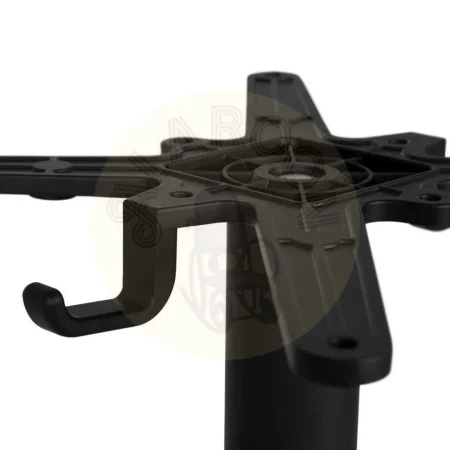 Patas para mesa en aluminio negro con gancho para bolso aptas para exterior 66x66x72cm - Ixia - 614069IX - foto-secundaria-3