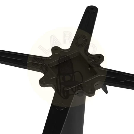 Patas para mesa plegable en aluminio negro aptas para tableros cuadrados hasta y redondos hasta 80cm de diámetro 62x62x72cm - Ixia - 614070IX - foto-secundaria-2