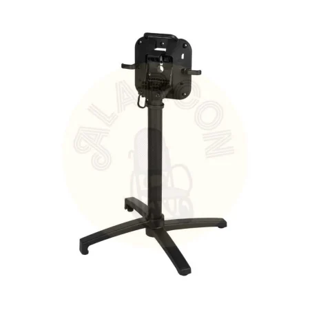 Patas plegables para mesa en aluminio negro con colgador para bolso aptas para uso exterior 67x67x72cm - Ixia - 614071IX - foto-secundaria-2