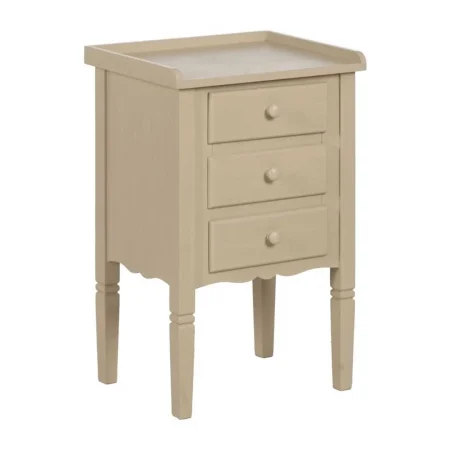Mesita en DM color crema con cajón 43x33x66cm - Ixia - 614089IX - foto-blanco