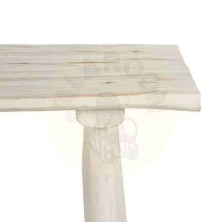 Consola en madera de teca acabado blanco rozado 120x40x80cm - Ixia - 614098IX - foto-secundaria-3