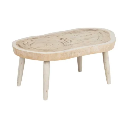Mesa de centro blanco rozado en madera de suar 100x70x45cm - Ixia - 614100IX - foto-blanco