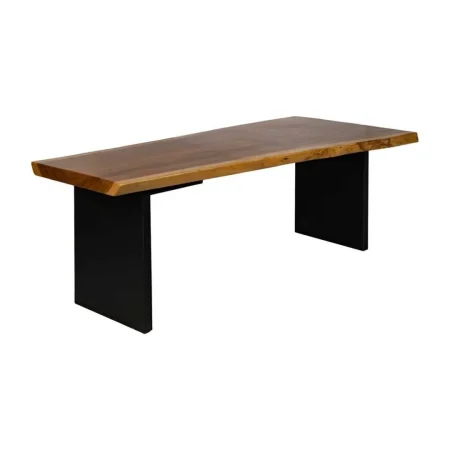 Mesa de comedor en madera de suar y hierro acabado natural 200x80x80cm - Ixia - 614102IX - foto-blanco