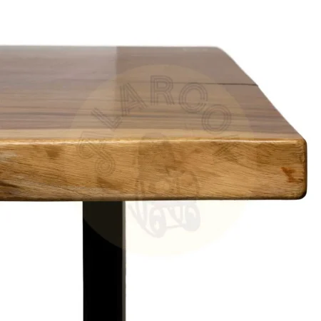 Mesa de comedor natural en madera de suar y hierro para salón 300x80x80cm - Ixia - 614103IX - foto-secundaria-4