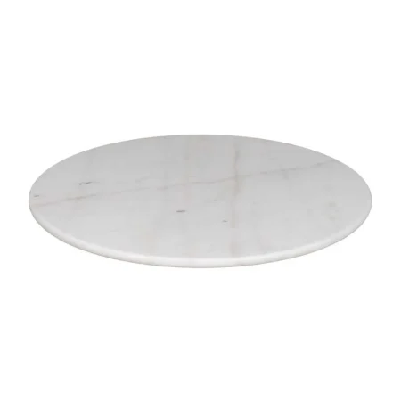 Tablero redondo para mesa en mármol blanco con base en DM 70x70x1.80cm - Ixia - 614123IX - foto-blanco
