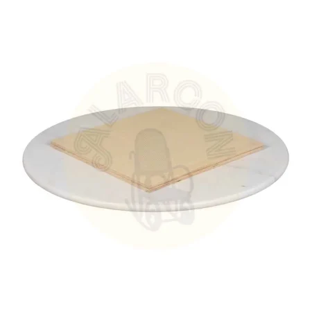 Tablero redondo para mesa en mármol blanco con base en DM 70x70x1.80cm - Ixia - 614123IX - foto-secundaria-1