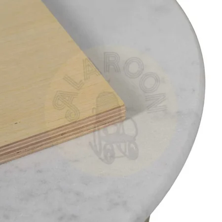 Tablero redondo para mesa en mármol blanco con base en DM 70x70x1.80cm - Ixia - 614123IX - foto-secundaria-5