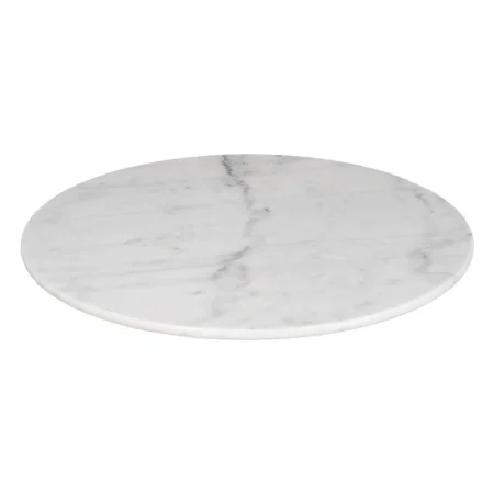 Tablero de mesa redondo blanco en mármol con base en DM 80x80x1.80cm - Ixia - 614125IX - foto-blanco
