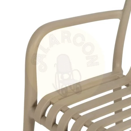 Silla apilable de polipropileno beige para exterior 56x57x81cm - Ixia - 614308IX - foto-secundaria-6