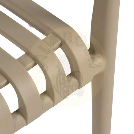 Silla apilable de polipropileno beige para exterior 56x57x81cm - Ixia - 614308IX - foto-secundaria-7