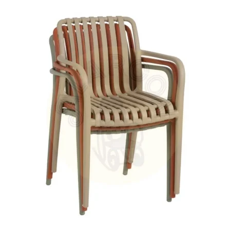 Silla apilable verde de polipropileno 56x57x81cm - Ixia - 614309IX - foto-secundaria-1