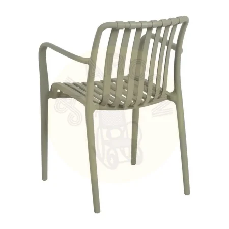 Silla apilable verde de polipropileno 56x57x81cm - Ixia - 614309IX - foto-secundaria-3