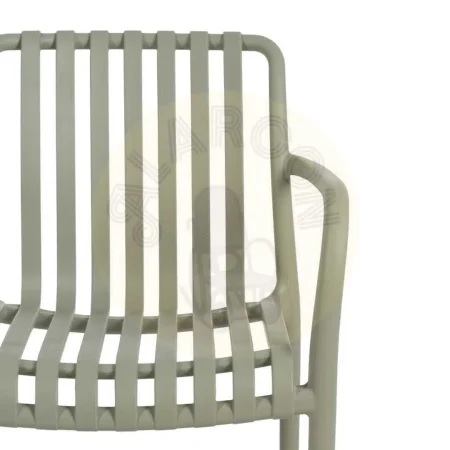 Silla apilable verde de polipropileno 56x57x81cm - Ixia - 614309IX - foto-secundaria-4
