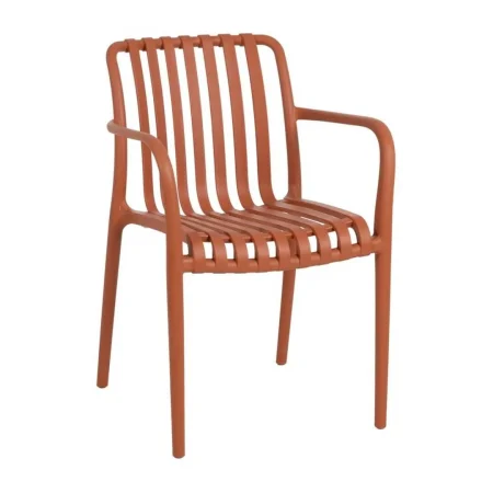 Silla apilable terracota de polipropileno 56x57x81cm - Ixia - 614310IX - foto-blanco