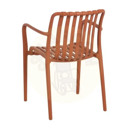 Silla apilable terracota de polipropileno 56x57x81cm - Ixia - 614310IX - foto-secundaria-3