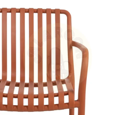 Silla apilable terracota de polipropileno 56x57x81cm - Ixia - 614310IX - foto-secundaria-4