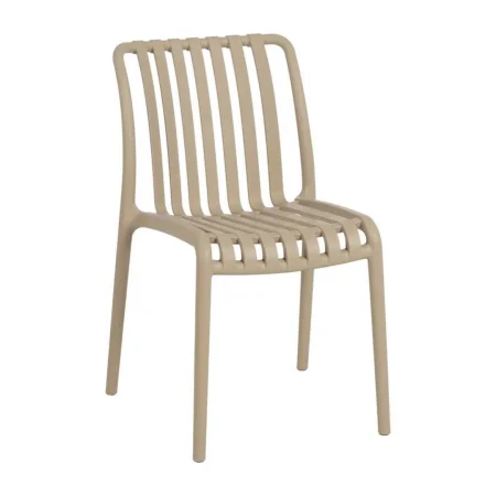 Silla apilable beige en polipropileno 50x58x80cm - Ixia - 614311IX - foto-blanco