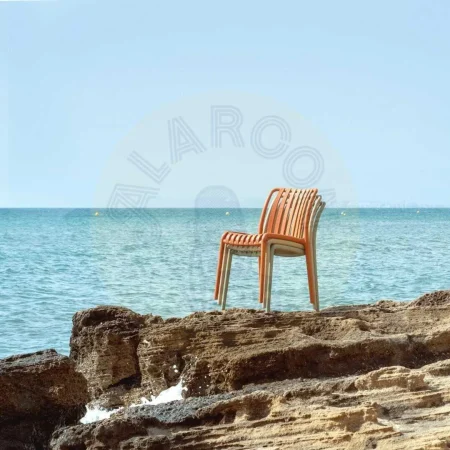 Silla apilable beige en polipropileno 50x58x80cm - Ixia - 614311IX - foto-secundaria-11