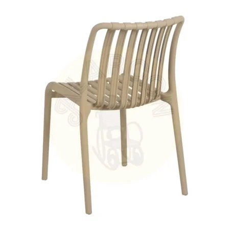 Silla apilable beige en polipropileno 50x58x80cm - Ixia - 614311IX - foto-secundaria-3