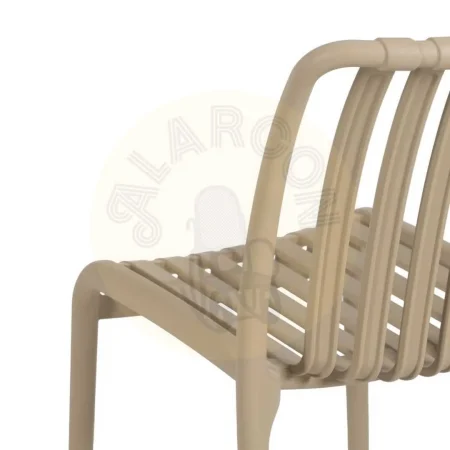 Silla apilable beige en polipropileno 50x58x80cm - Ixia - 614311IX - foto-secundaria-5