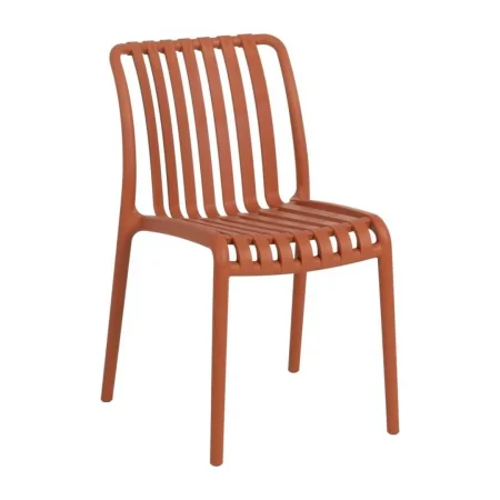 Silla apilable de polipropileno color terracota 50x58x80cm - Ixia - 614313IX - foto-blanco