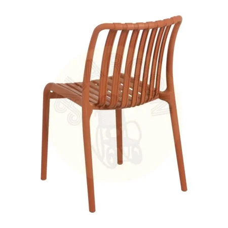 Silla apilable de polipropileno color terracota 50x58x80cm - Ixia - 614313IX - foto-secundaria-3
