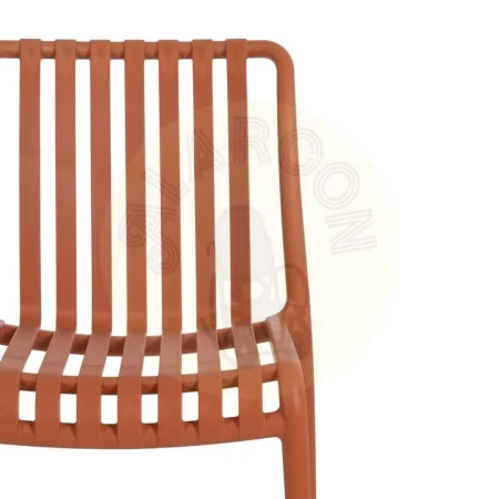 Silla apilable de polipropileno color terracota 50x58x80cm - Ixia - 614313IX - foto-secundaria-4