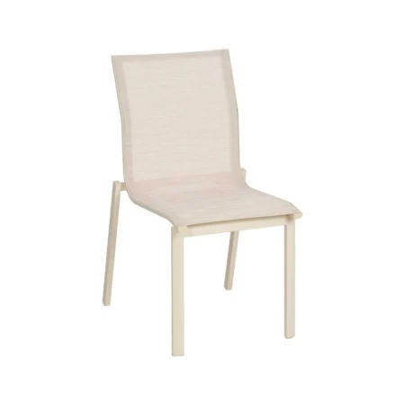 Silla apilable de aluminio y textileno 49x62x90cm - Ixia - 614436IX - foto-blanco