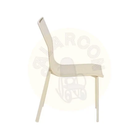 Silla apilable de aluminio y textileno 49x62x90cm - Ixia - 614436IX - foto-secundaria-1