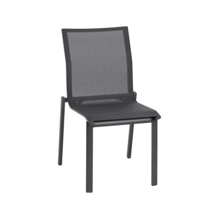 Silla apilable de aluminio y textileno para exterior 49x62x90cm - Ixia - 614437IX - foto-blanco