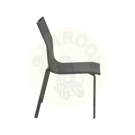 Silla apilable de aluminio y textileno para exterior 49x62x90cm - Ixia - 614437IX - foto-secundaria-1
