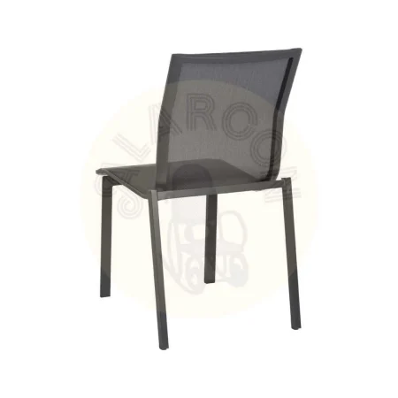 Silla apilable de aluminio y textileno para exterior 49x62x90cm - Ixia - 614437IX - foto-secundaria-2