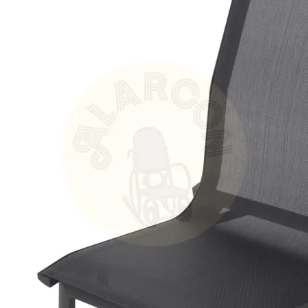 Silla apilable de aluminio y textileno para exterior 49x62x90cm - Ixia - 614437IX - foto-secundaria-4
