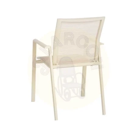 Silla apilable de aluminio y textileno apta para exterior 57x62.50x88cm - Ixia - 614438IX - foto-secundaria-2