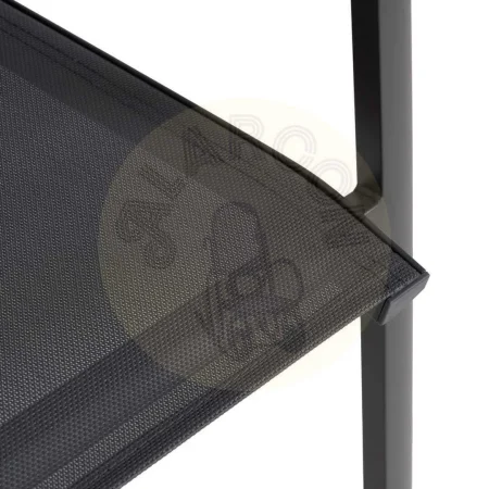 Silla apilable de aluminio y textileno para exterior altura asiento 44.5cm altura respaldo 45cm 56.50x61.50x88.50cm - Ixia - 614439IX - foto-secundaria-7