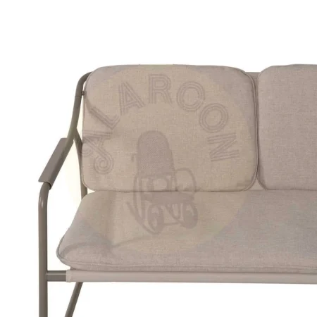 Conjunto jardín exterior en acero 1 sofá 2 sillones y mesa de centro con tablero de cristal templado 1x0x0cm - Ixia - 614443IX - foto-secundaria-5