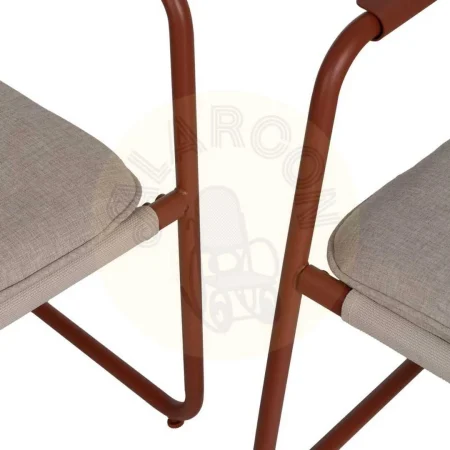 Conjunto de jardín en acero 1 sofá 2 sillones y mesa de centro con tablero de cristal templado 1x0x0cm - Ixia - 614444IX - foto-secundaria-6