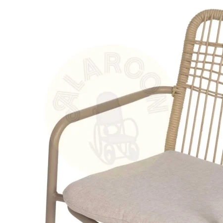 Silla de aluminio para exterior con cojín desenfundable tapizado en olefina relleno 4cm foam y algodón 58x62x85cm - Ixia - 614446IX - foto-secundaria-4