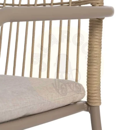 Silla de aluminio para exterior con cojín desenfundable tapizado en olefina relleno 4cm foam y algodón 58x62x85cm - Ixia - 614446IX - foto-secundaria-6