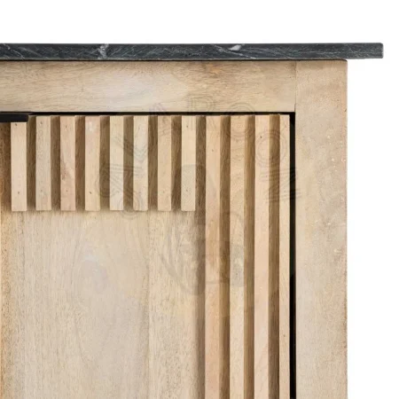 Aparador de madera de mango y mármol para salón con puertas 179x57x90cm - Ixia - 614463IX - foto-secundaria-8
