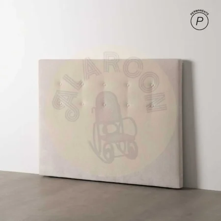 Cabecero en tejido crema con relleno de fibra para dormitorio 165x8x125cm - Ixia - 614470IX - foto-secundaria-5