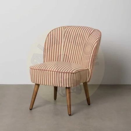 Sillón de rayas terracota en madera de caucho 54x64x73cm - Ixia - 614509IX - foto-secundaria-10