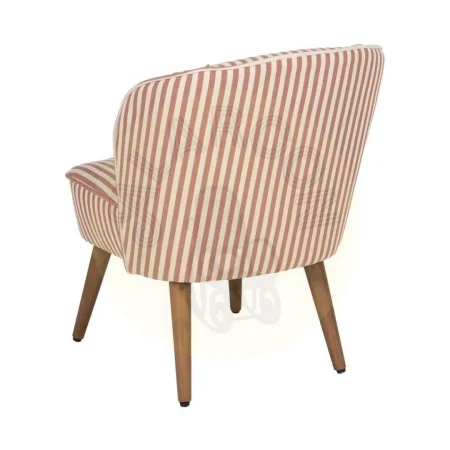Sillón de rayas terracota en madera de caucho 54x64x73cm - Ixia - 614509IX - foto-secundaria-2