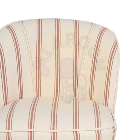 Sillón con rayas terracota en madera de caucho 54x64x73cm - Ixia - 614511IX - foto-secundaria-3