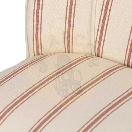 Sillón con rayas terracota en madera de caucho 54x64x73cm - Ixia - 614511IX - foto-secundaria-5