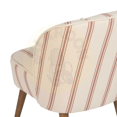 Sillón con rayas terracota en madera de caucho 54x64x73cm - Ixia - 614511IX - foto-secundaria-7