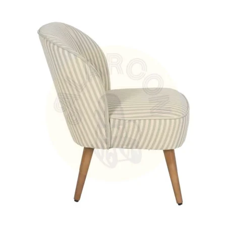Sillón Rayas verde en madera de caucho 54x64x73cm - Ixia - 614512IX - foto-secundaria-1